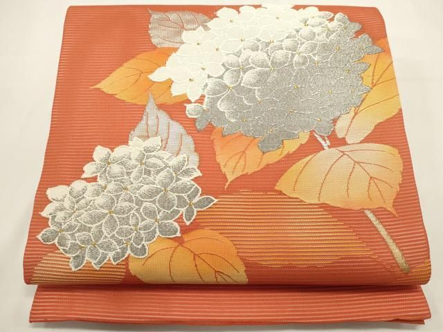 平和屋着物＊夏物　九寸開き名古屋帯　紫陽花　金銀糸　正絹　逸品　DABH1726cd 15,015円