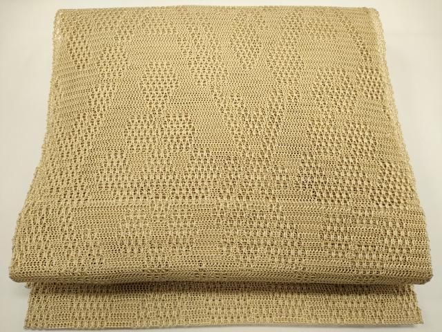 平和屋着物*夏物 八寸名古屋帯 羅 菱文 正絹 逸品 DABH1727cd