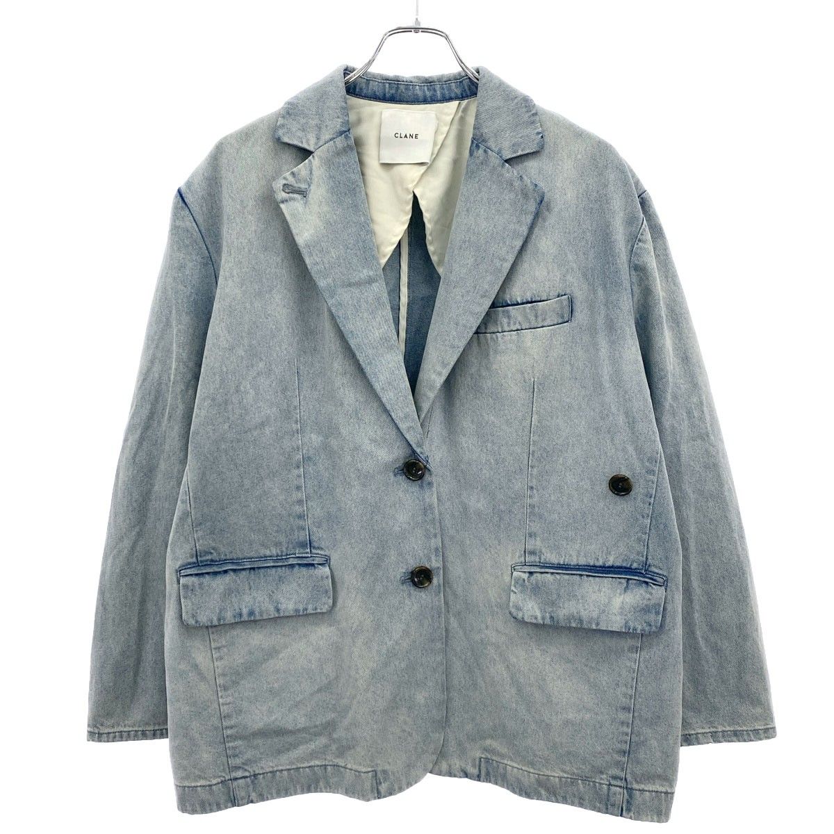 CLANE クラネ FADED COLOR TAILORED JACKET デニムテーラードジャケット 18103-0442 インディゴ 2