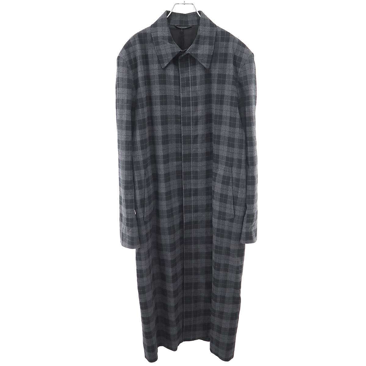 BALENCIAGA バレンシアガ 19AW チェックロングコート 583833 TEM20