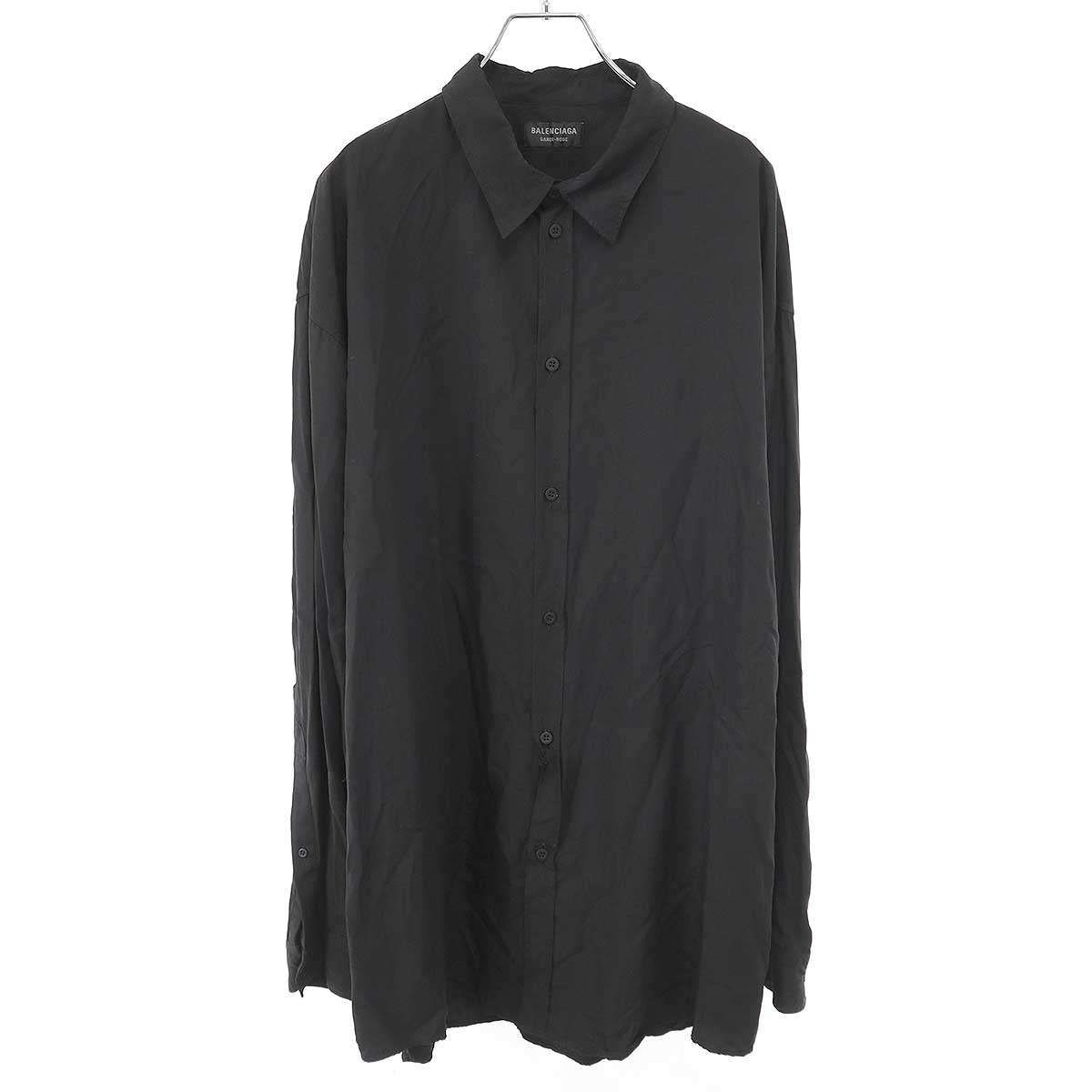 BALENCIAGA バレンシアガ オーバーサイズシャツ 809007 TR037 ブラック L 53,100円