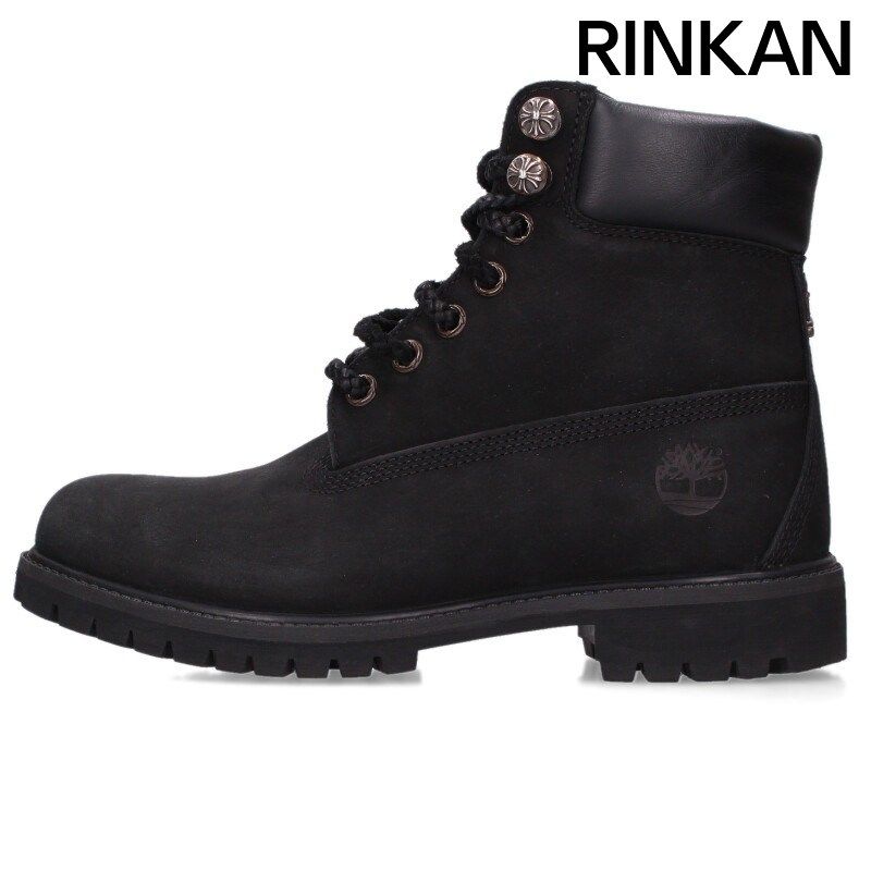 クロムハーツ ×ティンバーランド Timberland 6inch Premium Waterproof Boots ダガークロスボール装飾ヌバックブーツ メンズ 8.5M