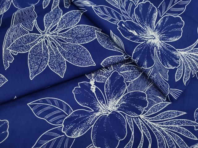 平和屋着物∴夏物　浴衣　三勝染　ハイビスカス　綿　逸品　CABH7898ze