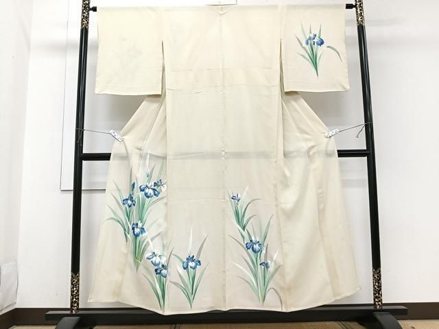 平和屋着物＊夏物　訪問着　絽　草花文　正絹　逸品　CABI3854xi