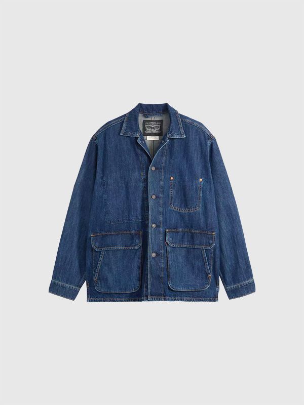 Levi's Levis リーバイス デニム ジャケット カバーオール 綿 麻 エンジニアジャケット ライトウェイト ゆったり プレミアム 005AG-0000
