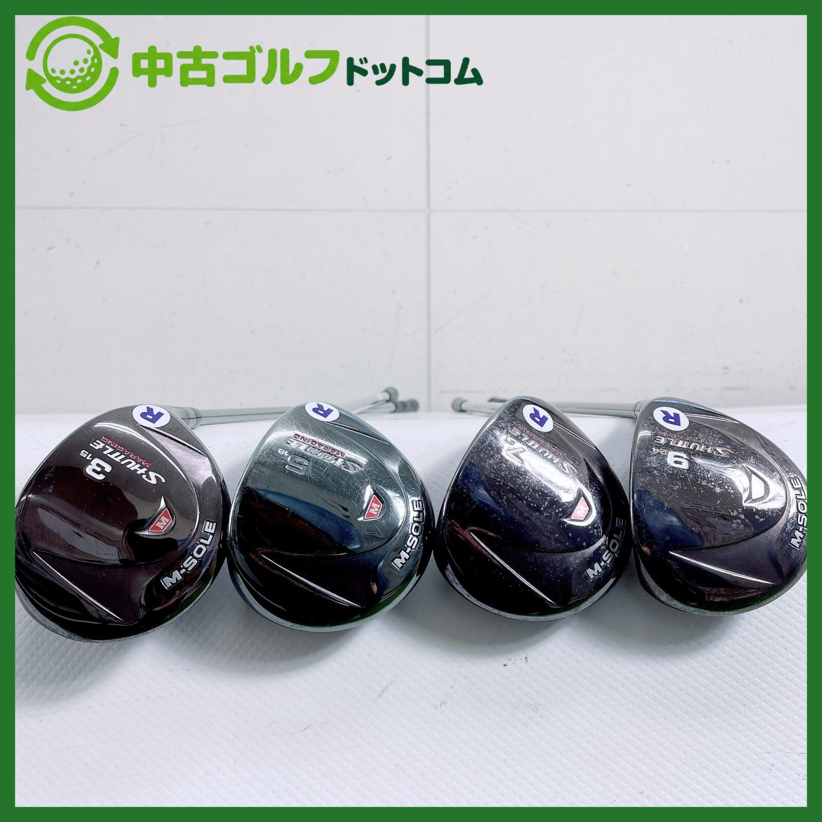 【中古】マルマン シャトルM-SOLE 3W 15°/5W 18° 7W 21°/9W 24° フェアウェイウッド セット
