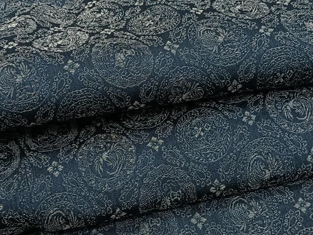 平和屋着物＊夏物　お召　鳳凰丸菱文　正絹　逸品　CABI3870xi