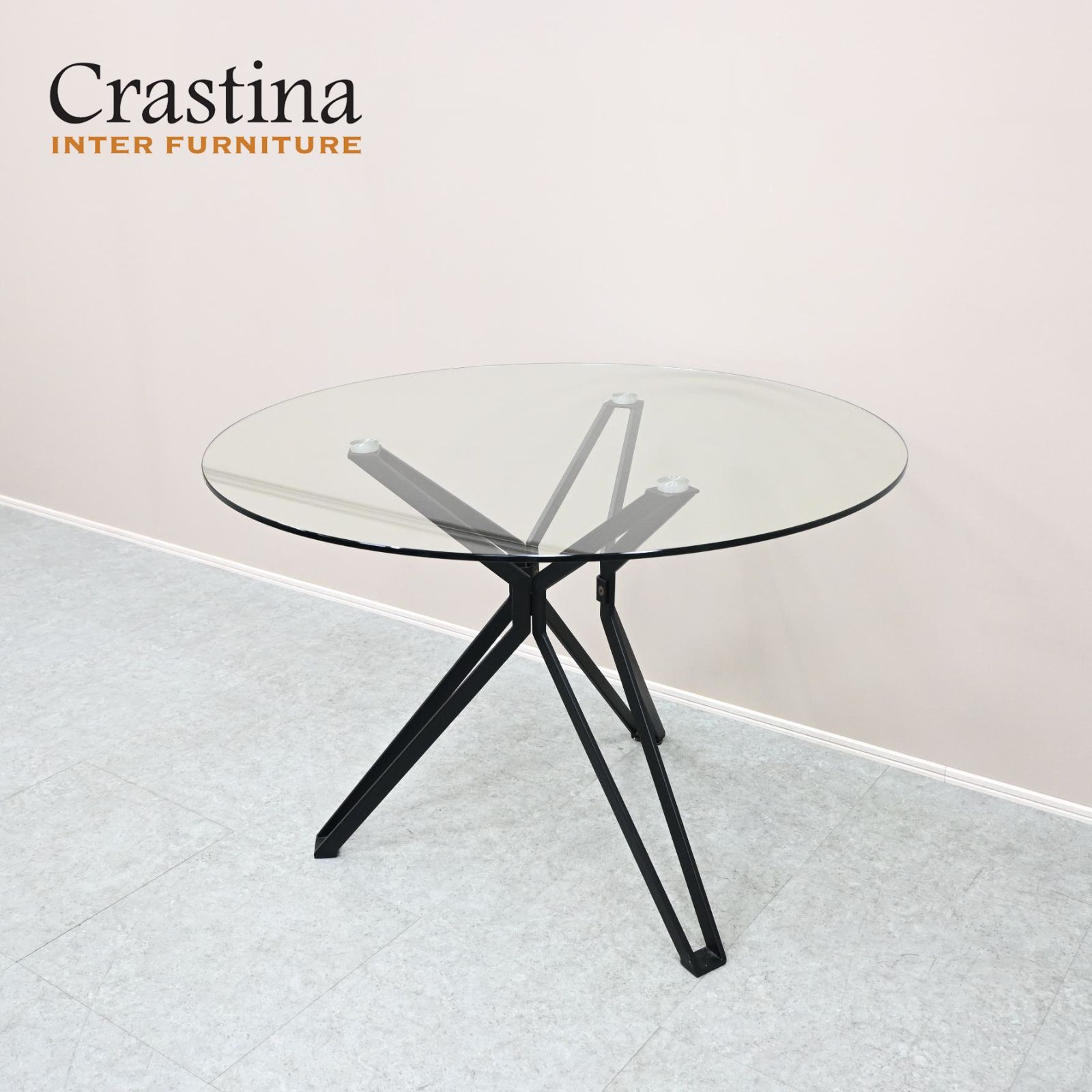 ☆美品☆Crastina クラスティーナ ダイニングテーブル geo ジオ ガラス
