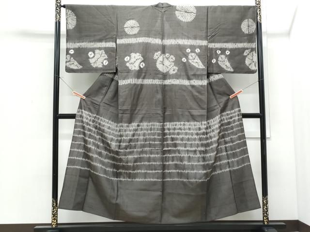 平和屋着物＊夏物　訪問着　紬地　絞り　吉祥文　正絹　逸品　CABI1445th