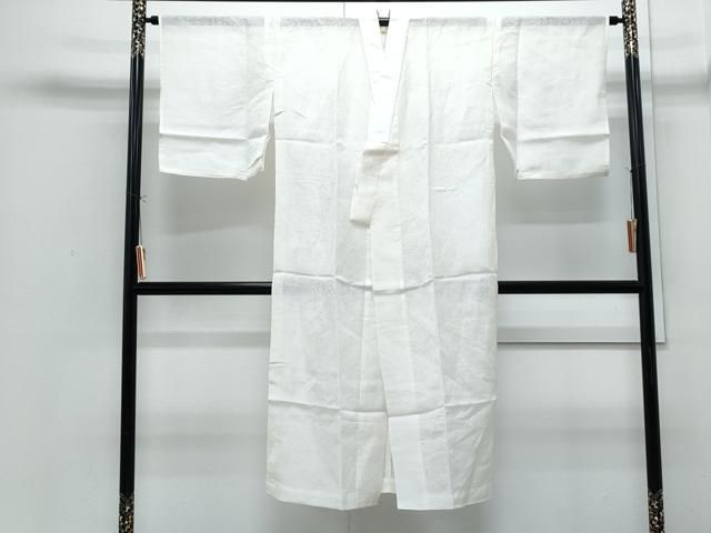 平和屋着物＊夏物　長襦袢　草花紋紗　生成り色　逸品　CABI1452th