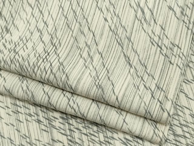 平和屋着物＊夏物　小紋　縦絽　斜線文　ロング丈　正絹　逸品　CABI6459ou