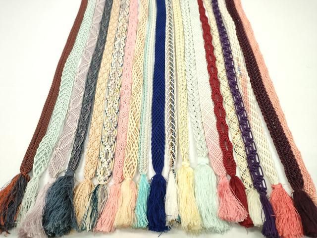 平和屋着物＊夏物　和装小物　帯締め20本セット　レース織　金銀糸　逸品　CABH2317ju
