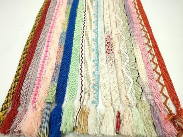 平和屋着物＊夏物　和装小物　帯締め20本セット　レース織　金糸　逸品　CABH2321ju