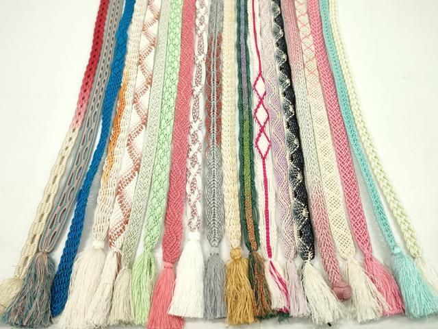 平和屋着物＊夏物　和装小物　帯締め20本セット　レース織　金糸　長尺あり　逸品　CABH2324ju