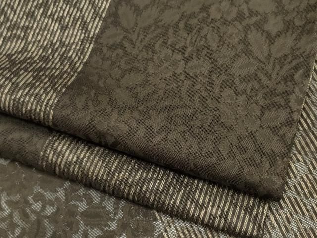 平和屋着物＊夏物　小紋　草花文紗　市松文　京都きもの友禅扱い　正絹　逸品　CABI6482ou