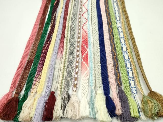 平和屋着物＊夏物　和装小物　帯締め20本セット　レース織　金銀糸　逸品　CABH2330ju