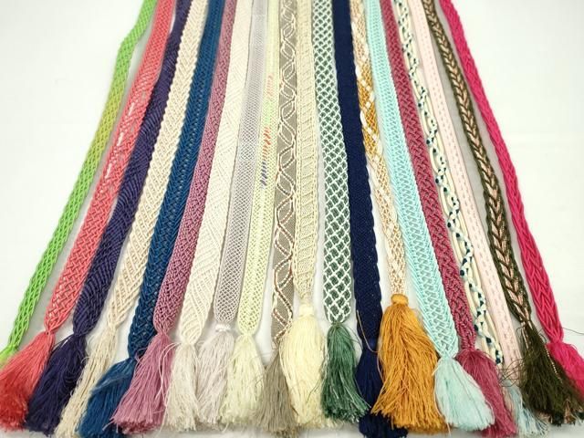 平和屋着物＊夏物　和装小物　帯締め20本セット　レース織　金糸　逸品　CABH2335ju