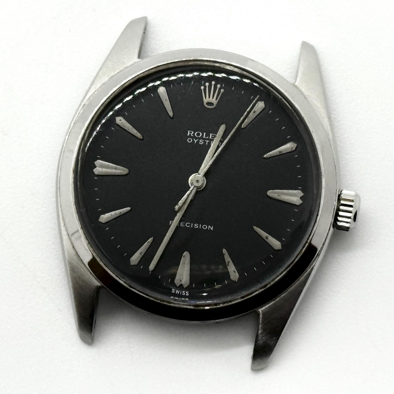 ROLEX ロレックス オイスター プレシジョン 6424 ブラック 手巻き メンズ ヴィンテージ 腕時計 稼働品