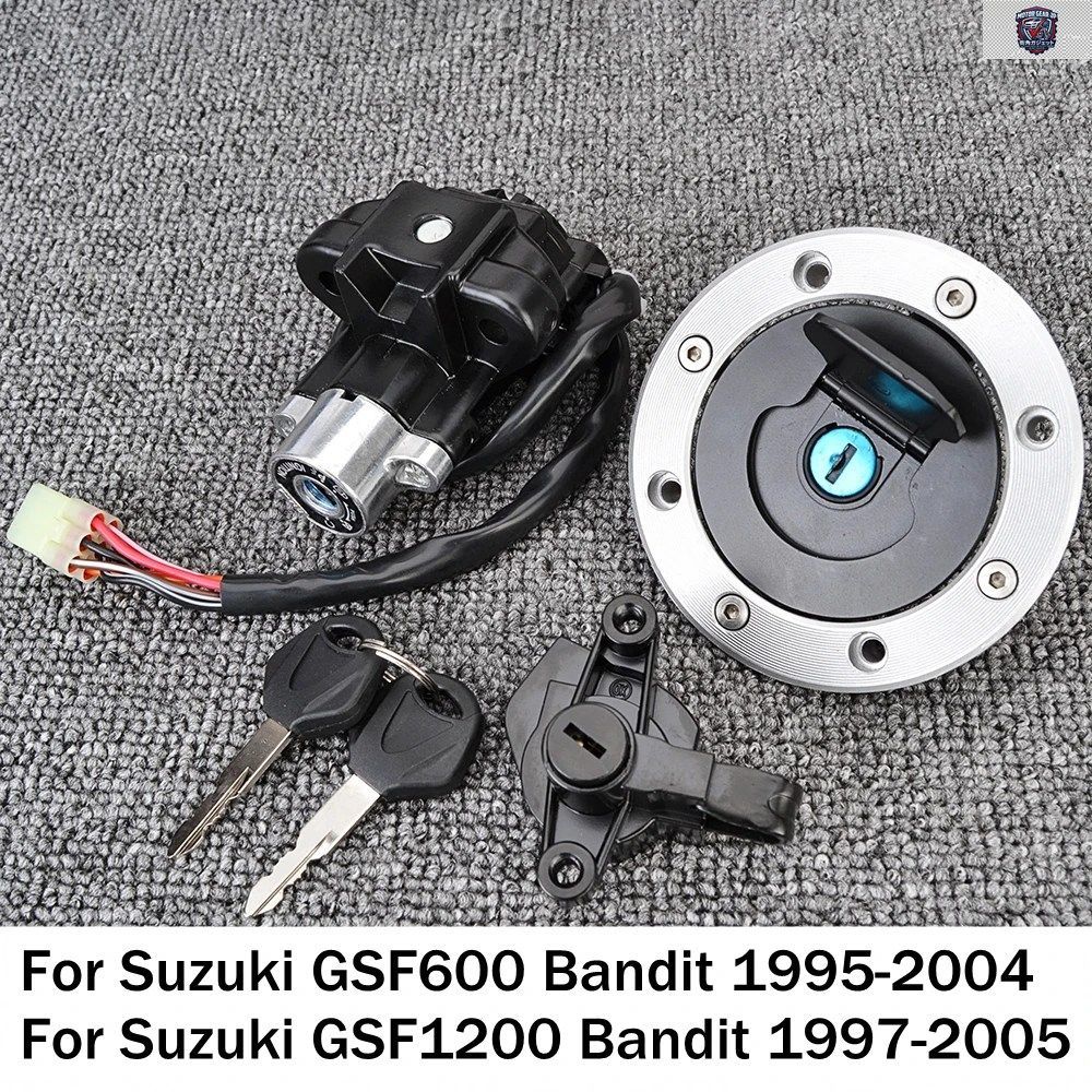 GSF600 GSF1200 オートバイ イグニッション スイッチ ロック 燃料ガス タンク キャップ キー セット GSF 600 BANDIT GSF 1200 GSF600 GSF12