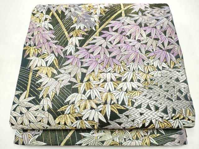 平和屋着物●六通柄袋帯　唐織　四季彩彩　金銀糸　正絹　逸品　CABI9160hy
