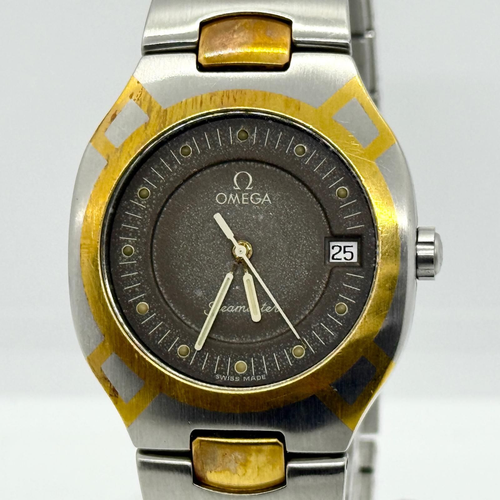 OMEGA オメガ SEAMASTER シーマスター ポラリス グレー QZ ユニセックス 腕時計 稼働品