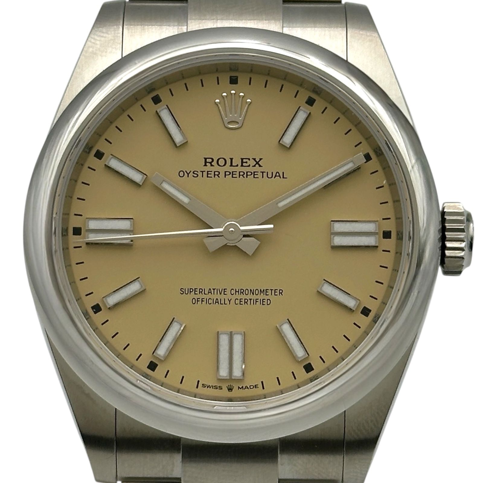 ロレックス ROLEX オイスターパーペチュアル41 134300 ベージュ ステンレススチール 自動巻き メンズ 腕時計