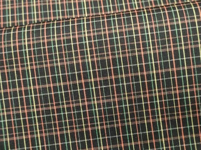 平和屋着物□本場大島紬 格子柄 正絹 逸品 CABH1194ou 正絹 逸品 格子