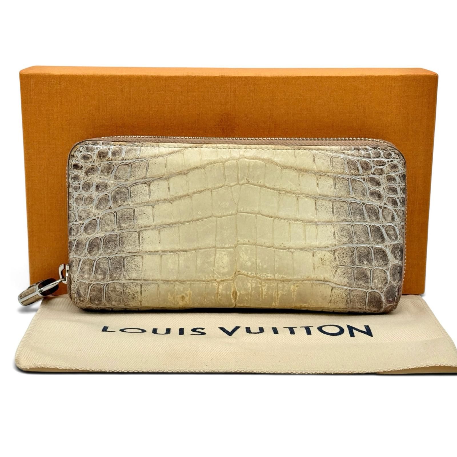 LOUIS VUITTON ルイ・ヴィトン エキゾチック ジッピーウォレット クロコダイル ニロティカス クリーム ベージュ N99305 メンズ 長財布