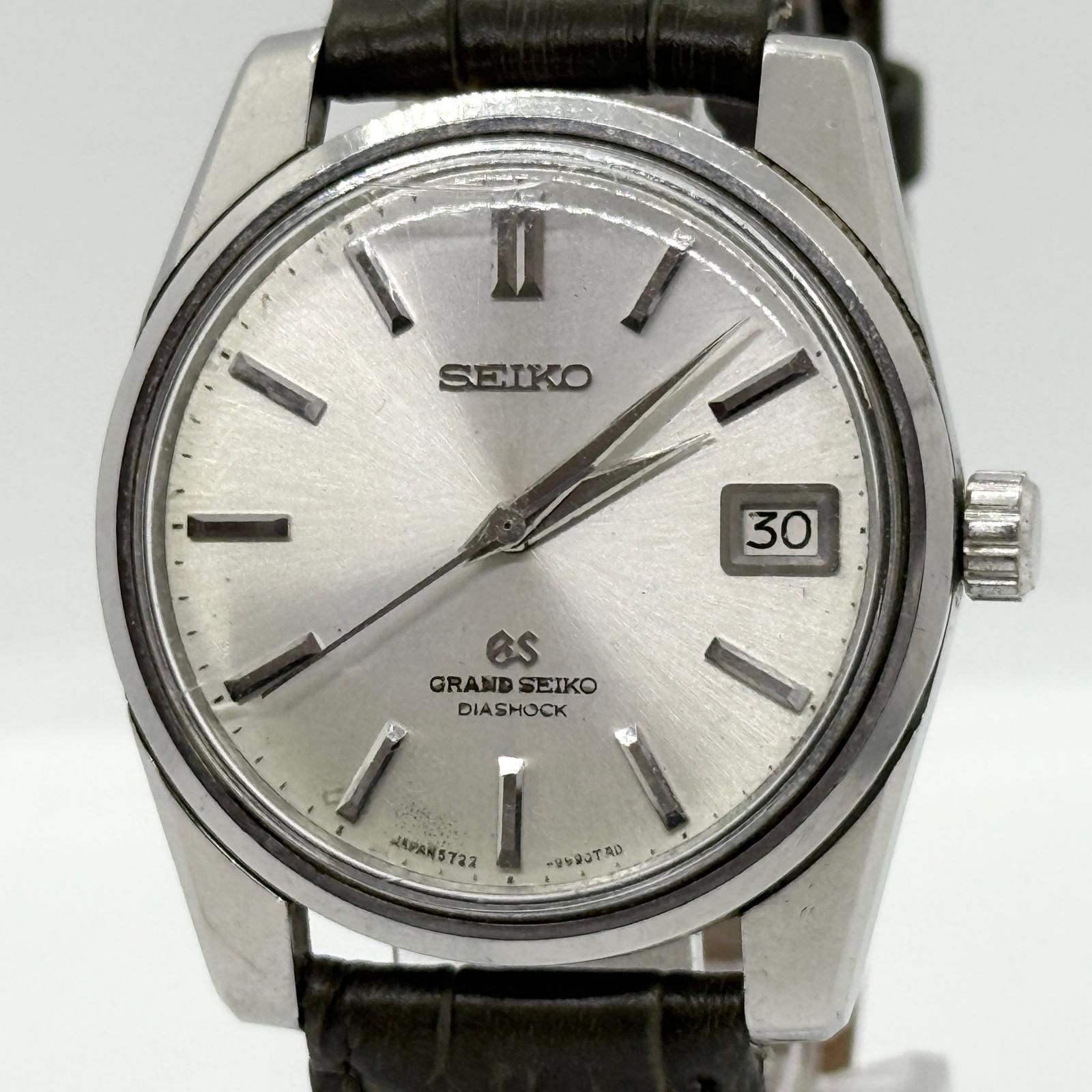 SEIKO セイコー GRAND SEIKO グランドセイコー ダイアショック 5722-9991 シルバー 手巻き メンズ 腕時計 稼働品