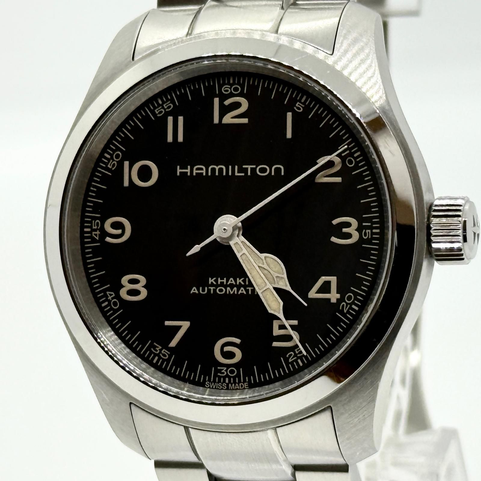 HAMILTON ハミルトン カーキ フィールド マーフ H70405130 ブラック AT メンズ 腕時計 稼働品