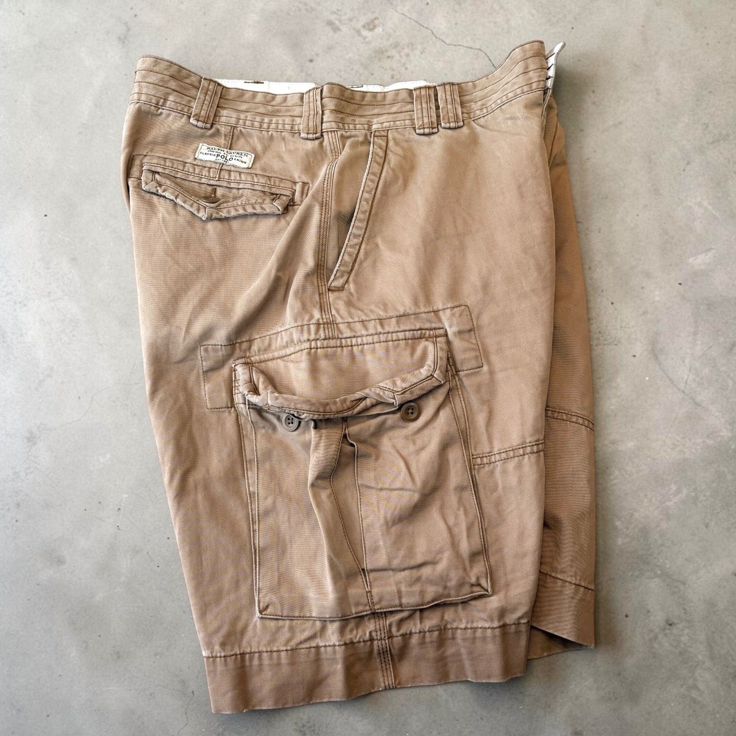 00s Polo Ralph Lauren Cargo Shorts W34 Beige ポロ ラルフローレン カーゴショーツ ベージュ 古着