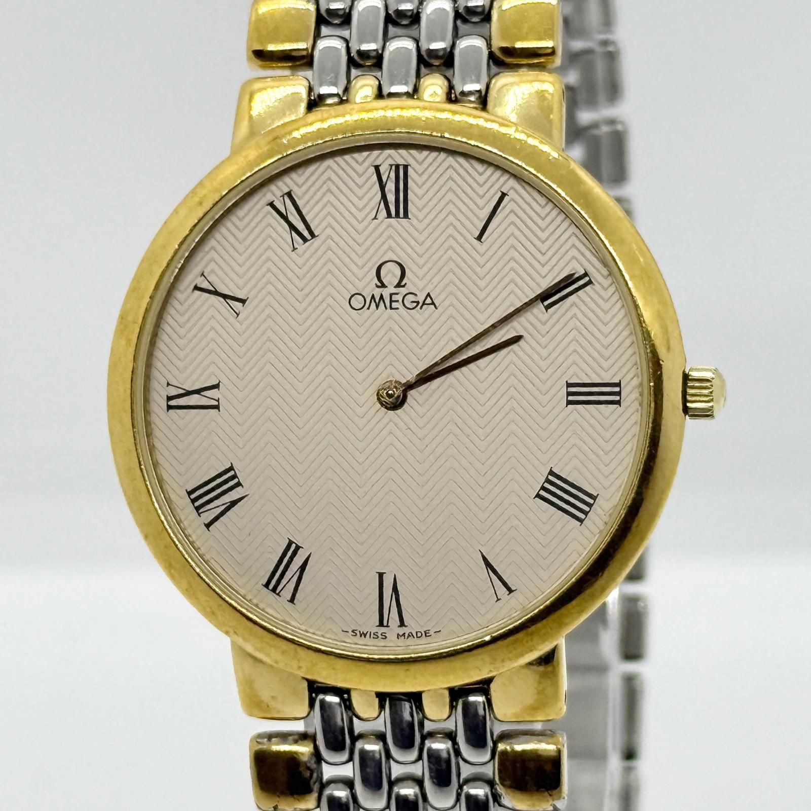 OMEGA オメガ DE VILLE デヴィル アイボリー QZ ユニセックス 腕時計 稼働品