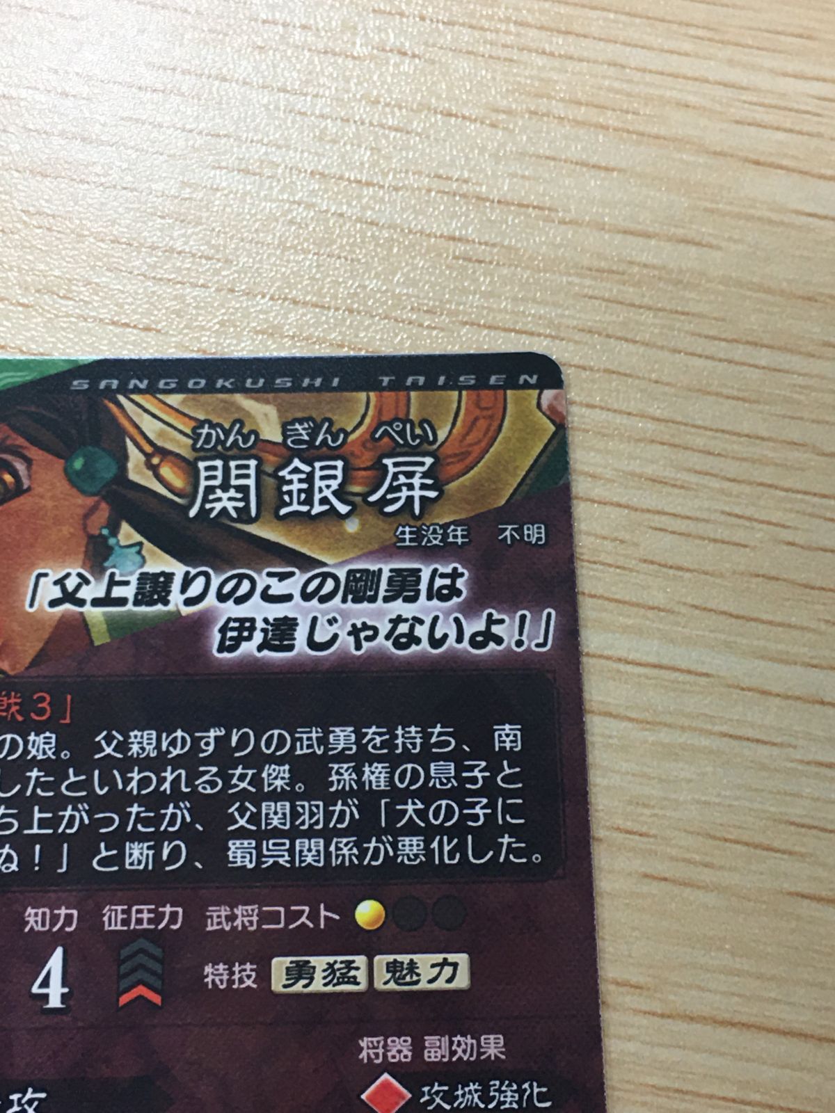 ux448 三国志大戦3 三国志大戦 ホロ カード 関銀屏 トレカ 第2弾EX EX