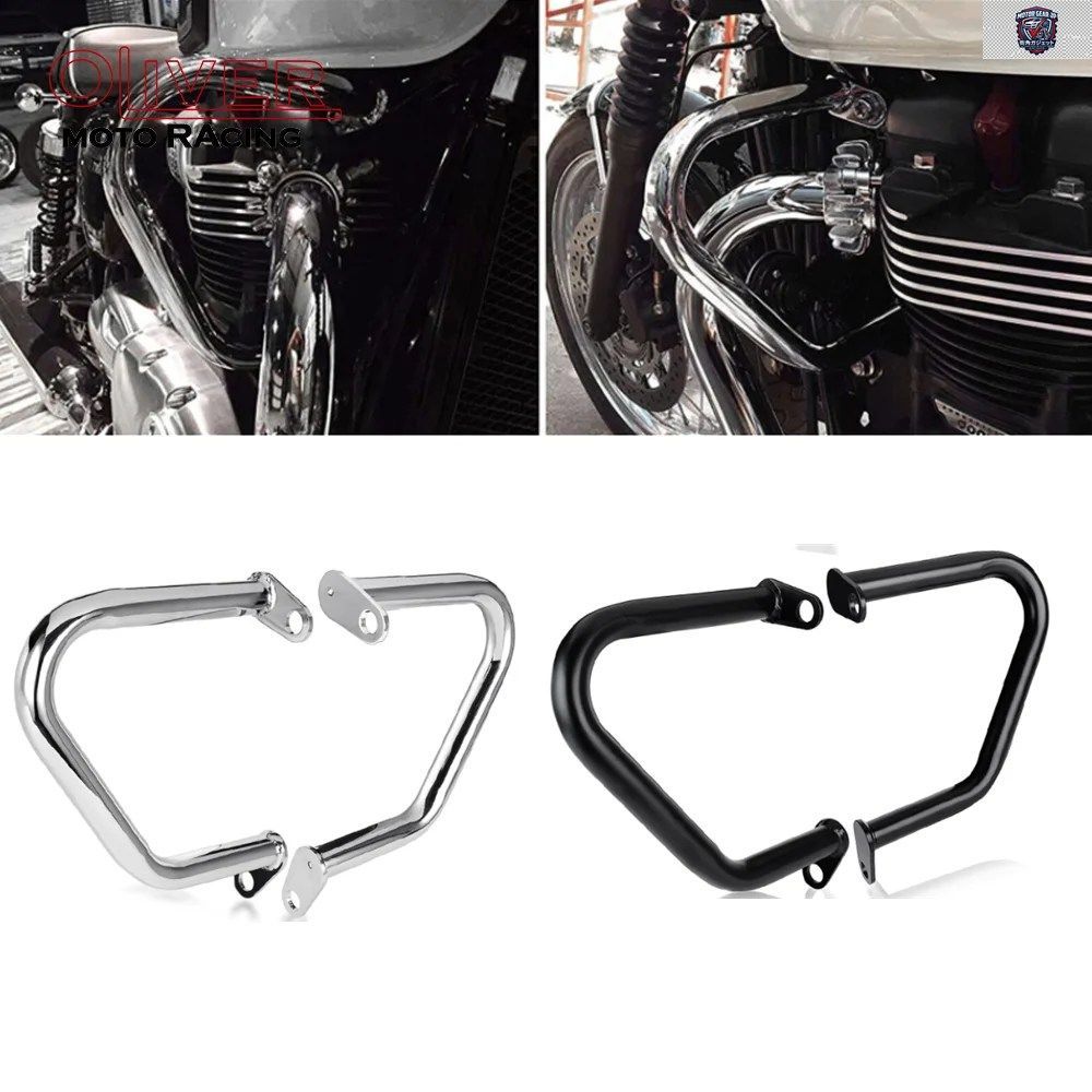 フレーム エンジン クランクケース クラッシュバー プロテクター トライアンフ ボンネビル T100 T120 スラクストン 1200 R ストリートカッ