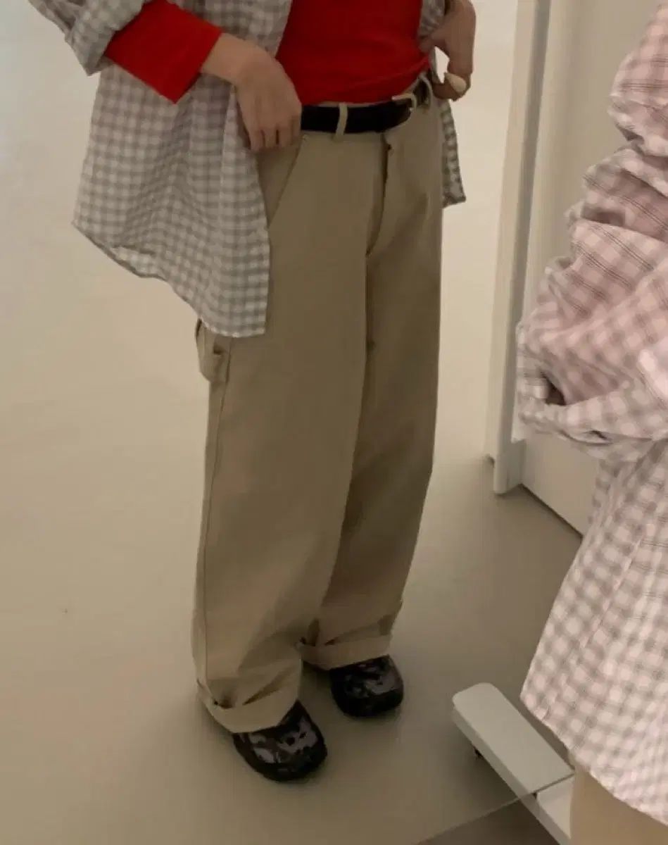 バスケット ウォッシュ カーペンター パンツ S ベージュ
