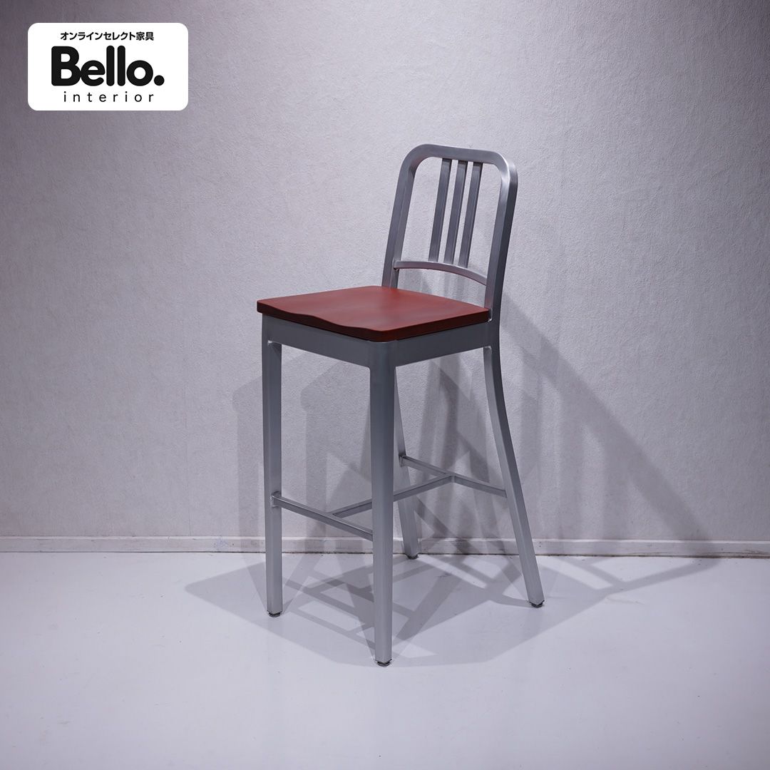 Emeco 1104 Navy Stool / Wilton C. Dinges 名作 エメコ ネイビー バースツール ハイスツール プロ仕上げ デザイナーズ チェア （関連:ヴィトラ HAY）