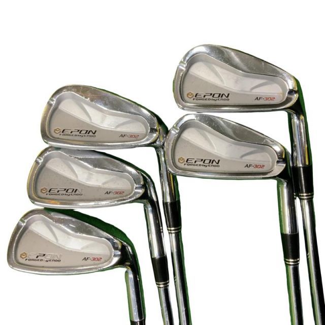 【中古】 エポンゴルフ株式会社 EPON AF-302 6S アイアンセット IR 純正特注シャフト (フレックスS) メンズ 男性用 右利き 右用 Cランク ゴルフクラブ