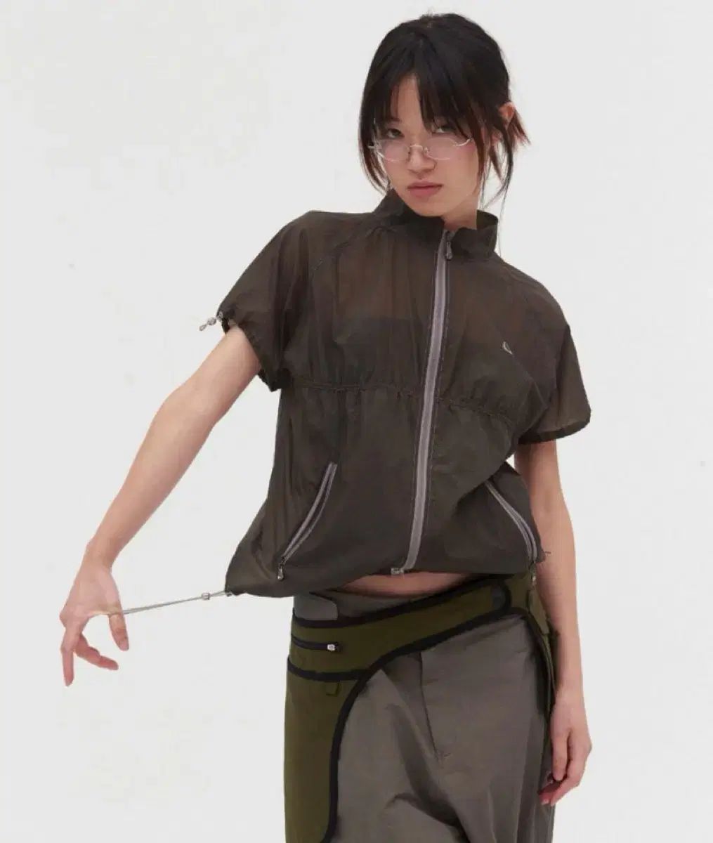 スー キーISSEY MIYAKE ファー パーカー ジャケット カーキ