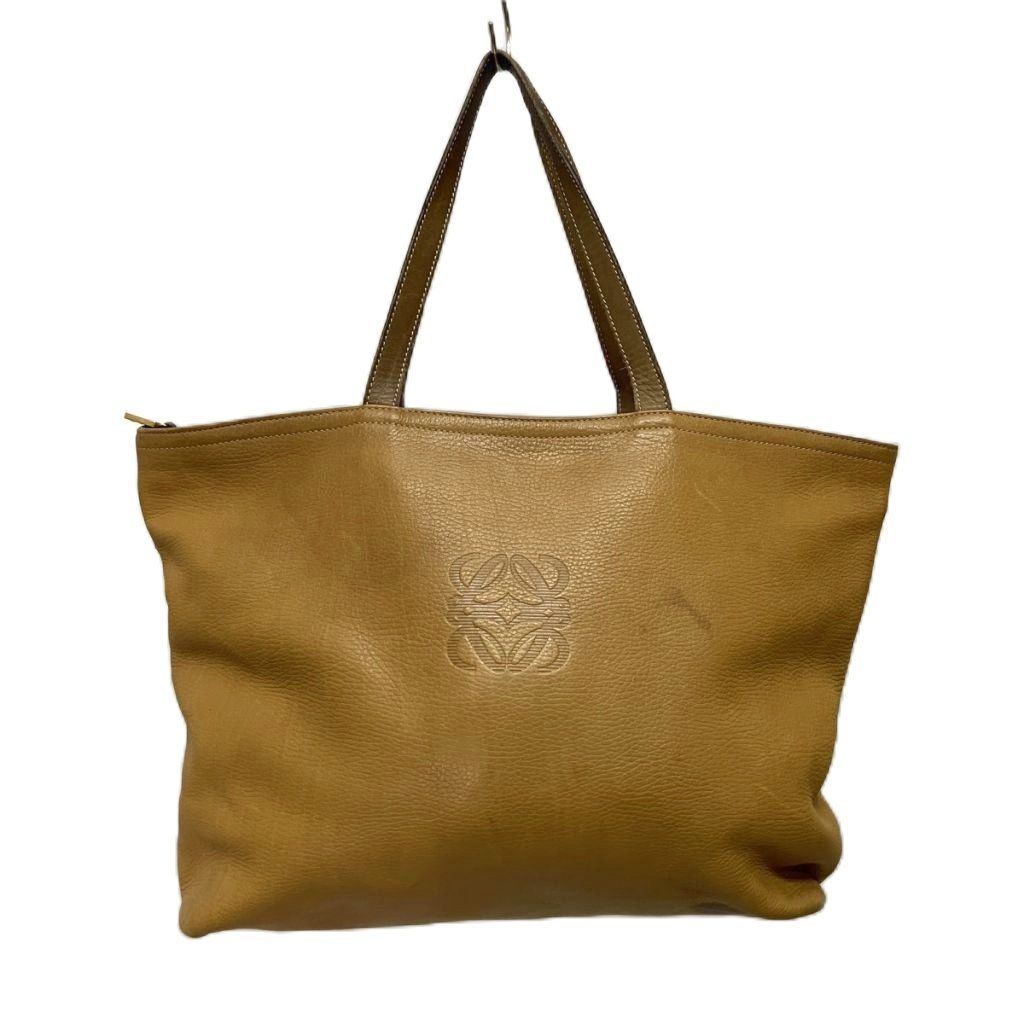 ロエベ LOEWE ヴィンテージ アナグラム トートバッグ ハンドバッグ レザー ブラウン ■GY06 ☆AA★