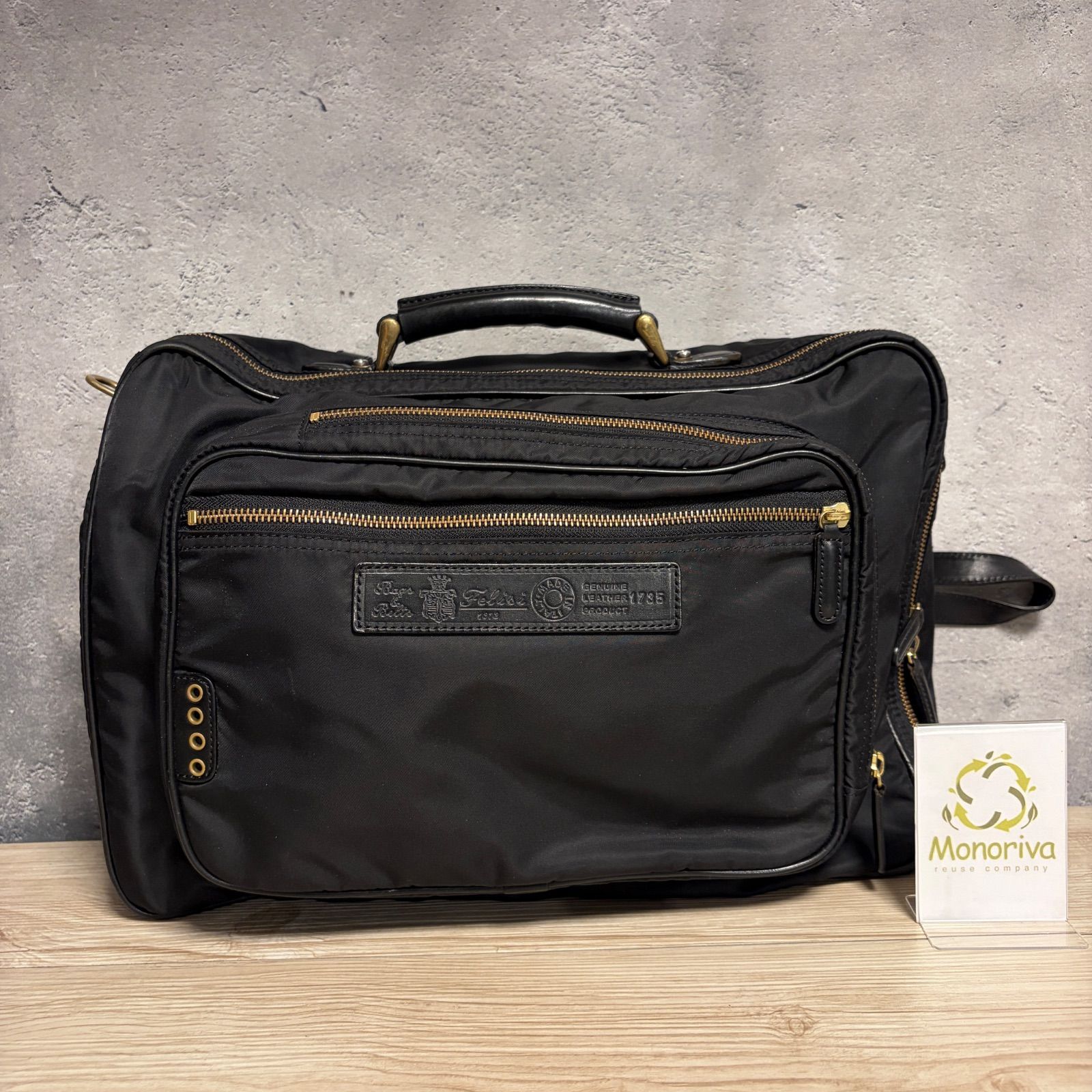 ヒッキー様 美品 Felisi 3way ビジネスバッグ ブラック 保存袋付き ☘️ Felisi 1735 3WAY リュック ビジネスバッグ ナイロン レザー