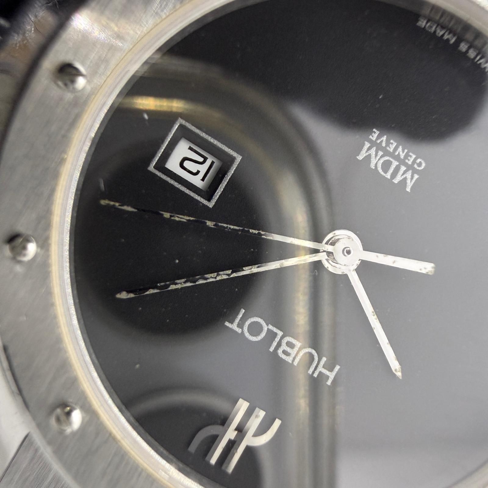 HUBLOT ウブロ MDM クラシック 1401.100.1 ブラック QZ メンズ 腕時計 