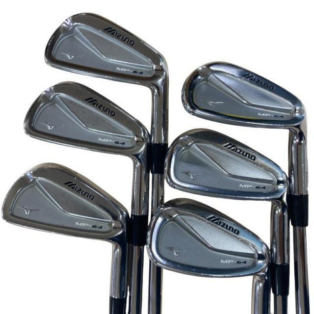 【中古】 ミズノ MP-64 6S アイアンセット IR 純正特注シャフト (フレックスS) メンズ 男性用 右利き 右用 Cランク ゴルフクラブ
