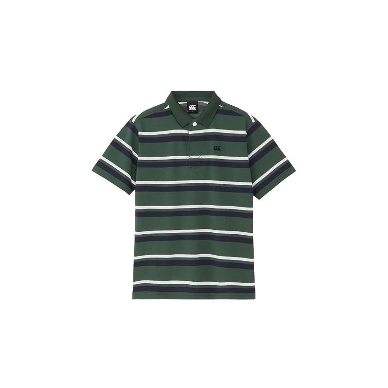【新品】 [カンタベリー] ポロシャツ S/S STRIPE FLEXCOOL CONTROL POLO FG_フォレストグリーン XL
