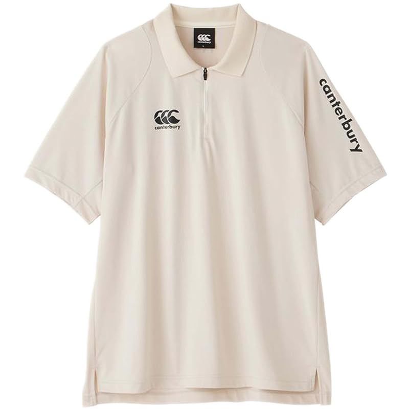 【新品】 [カンタベリー] R+ FLEXCOOL CONTROL HALF ZIP POLO 30_アイボリー S