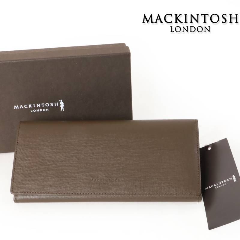 新品 MACKINTOSH LONDON マッキントッシュ ロンドン ソフト型押しレザー ハウスチェック長財布 かぶせ​長財布 # 659