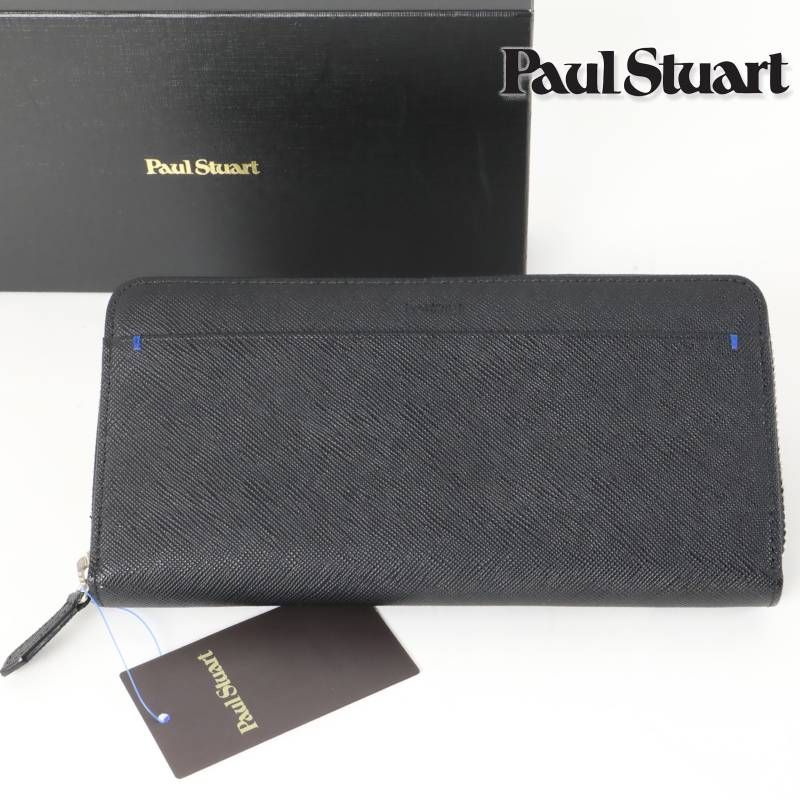 新品 Paul Stuart ポール・スチュアート プリズムハンドステッチ ラウンドファスナー長財布 ラウンドジップ長財布 # 260
