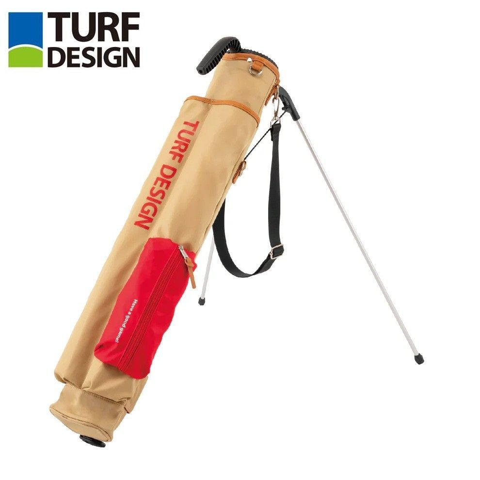 新品★ターフ デザイン★TURF DESIGN★TDMS-BF70 ミニ スタンド バッグ★クラブケース★5～6本収納★【BE/RD】ベージュ/レッド