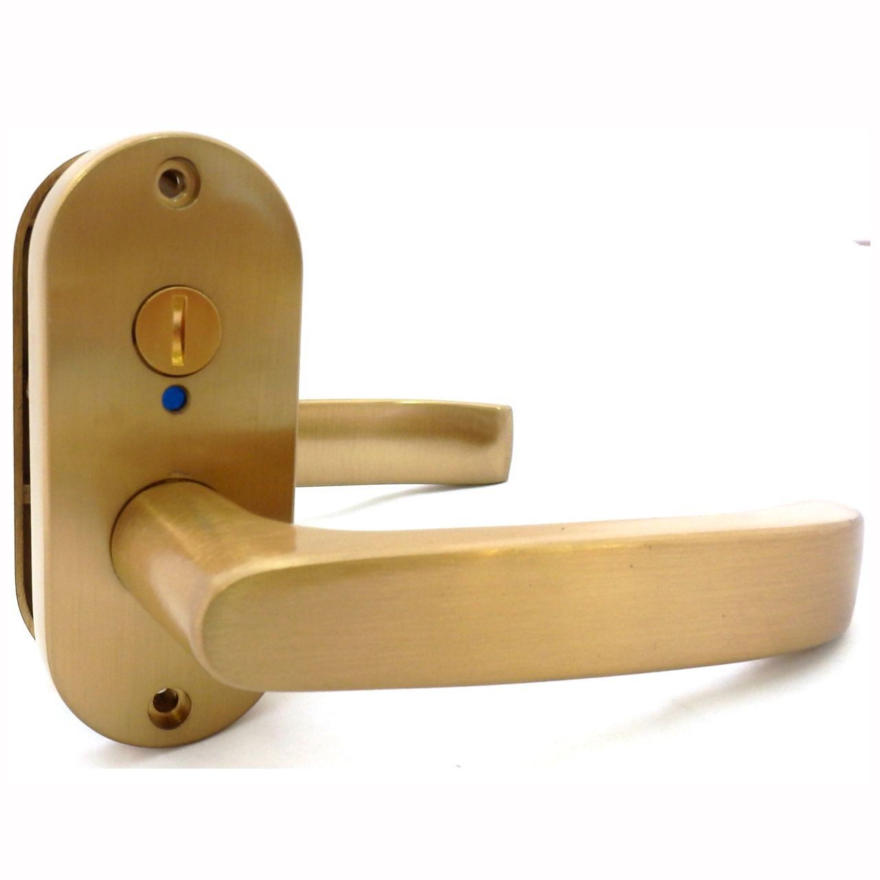 川口技研(Kawaguchigiken) Jレバー 表示錠 小判座 住宅室内用レバーハンドル バックセット50mm JL-24-4K-SG サテンゴールド*vj e1428480