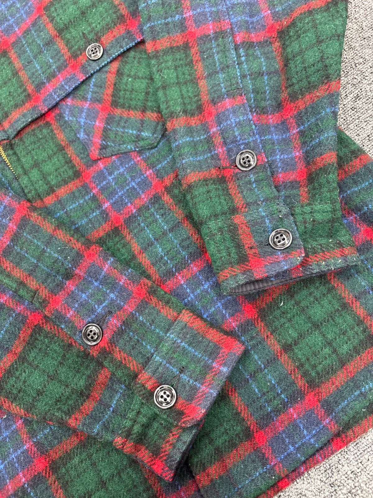 JOHNSON WOOLEN MILLS 90s made in USA ウールチェックジャケット 送料 