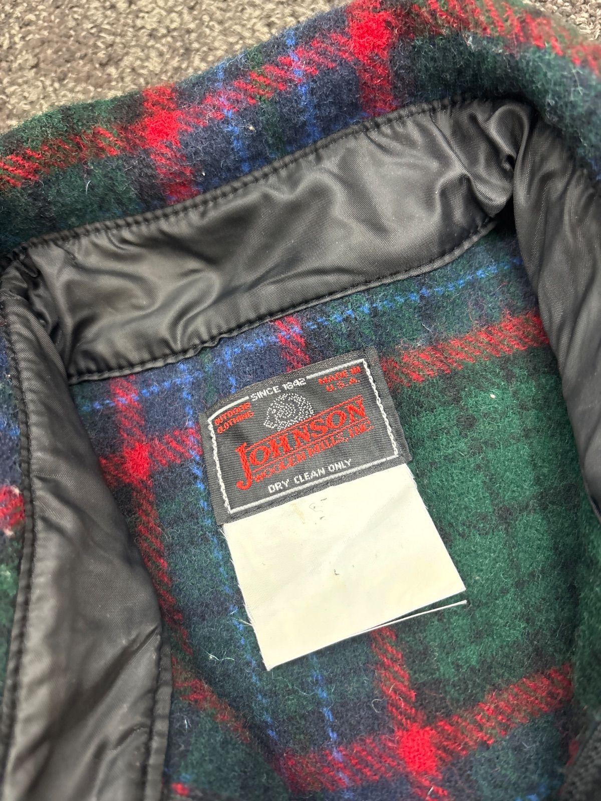 JOHNSON WOOLEN MILLS 90s made in USA ウールチェックジャケット 送料 